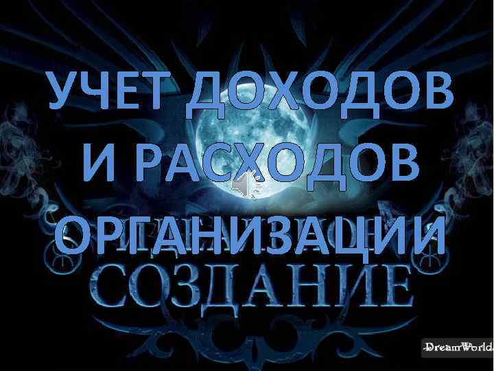 УЧЕТ ДОХОДОВ И РАСХОДОВ ОРГАНИЗАЦИИ 