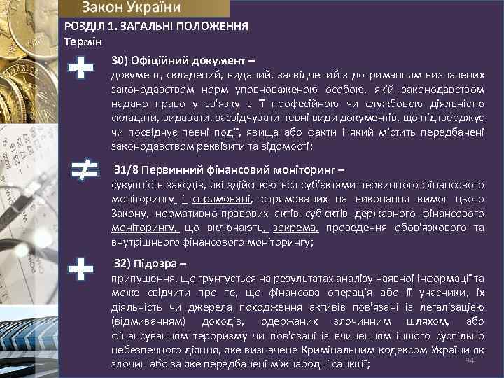 РОЗДІЛ 1. ЗАГАЛЬНІ ПОЛОЖЕННЯ Термін 30) Офіційний документ – документ, складений, виданий, засвідчений з