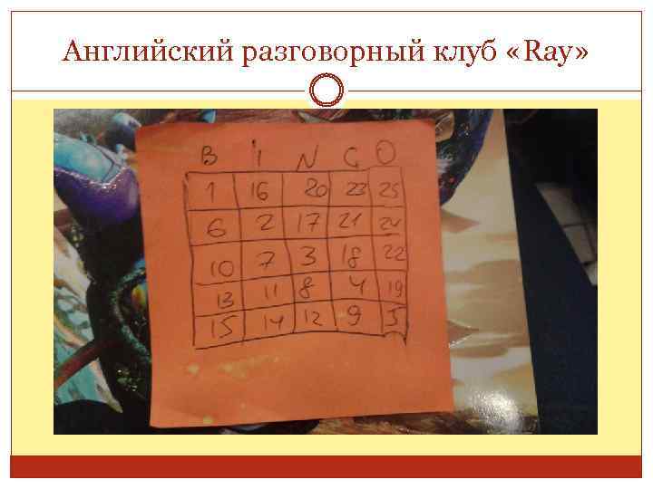 Английский разговорный клуб «Ray» 