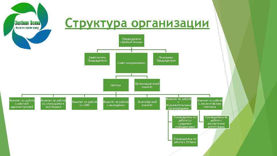 Зеленая схема. Зеленые структуры. Зеленая организация менеджмент. Организационная структура ООО зеленый город. Структура инициативного проекта.