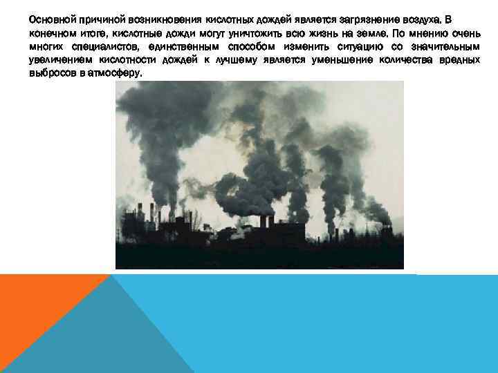 15 на рисунке показана одна из причин возникновения кислотных дождей