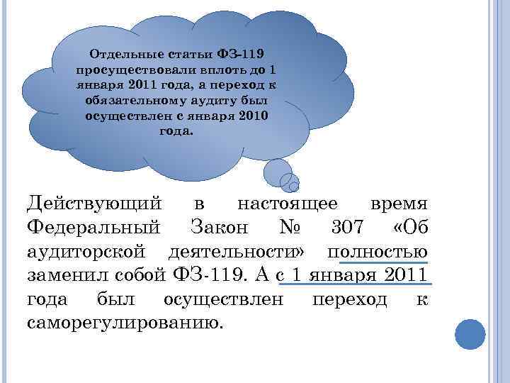 Отдельные статьи ФЗ-119 просуществовали вплоть до 1 января 2011 года, а переход к обязательному