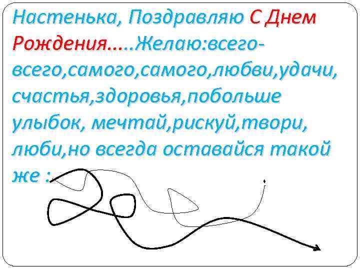 Настенька, Поздравляю С Днем Рождения. . . Желаю: всего, самого, любви, удачи, счастья, здоровья,