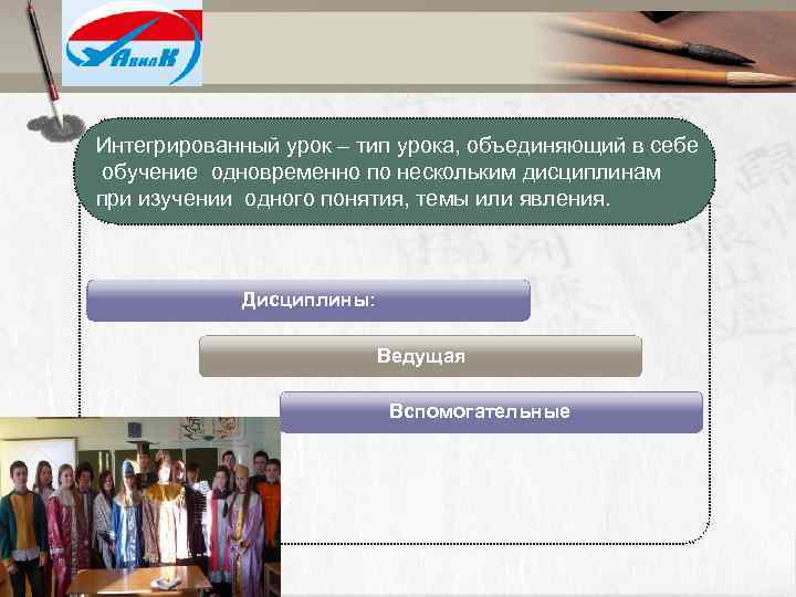 Интегрированный урок – тип урока, объединяющий в себе обучение одновременно по нескольким дисциплинам при
