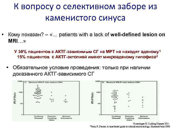 К вопросу о селективном заборе из каменистого синуса • Кому показан? – «… patients