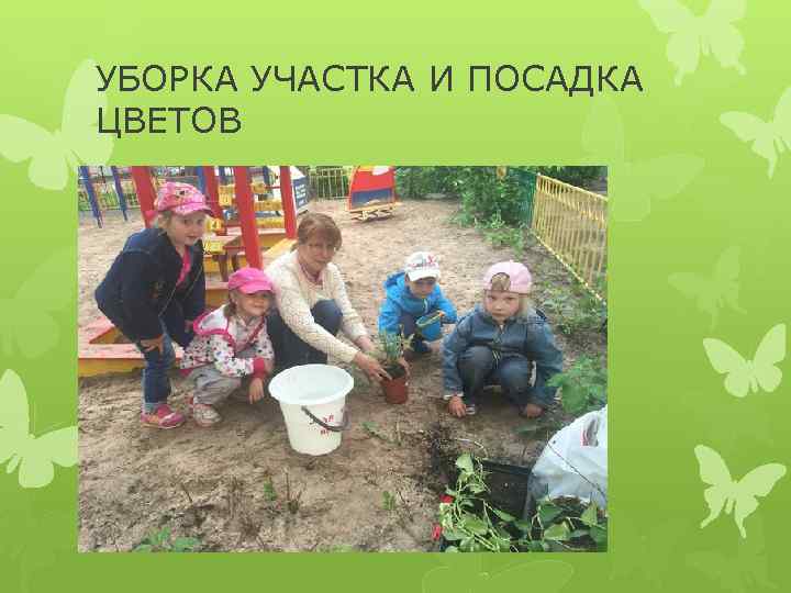 УБОРКА УЧАСТКА И ПОСАДКА ЦВЕТОВ 