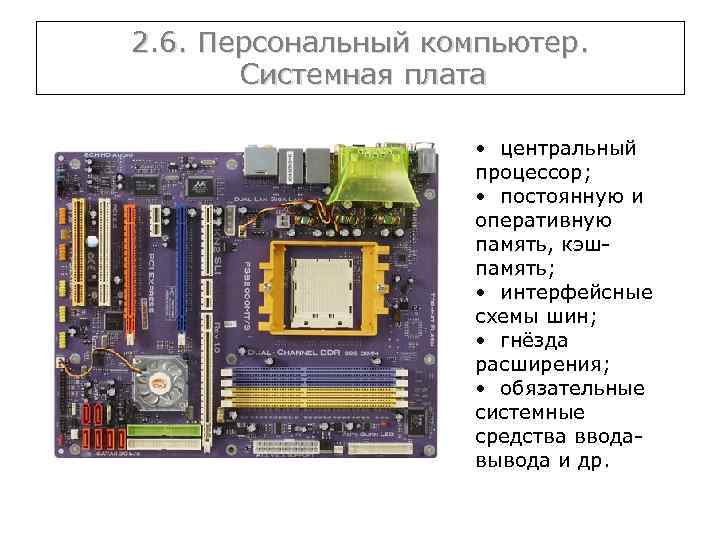 Тест 6 персональный компьютер как система вариант 1 ответы