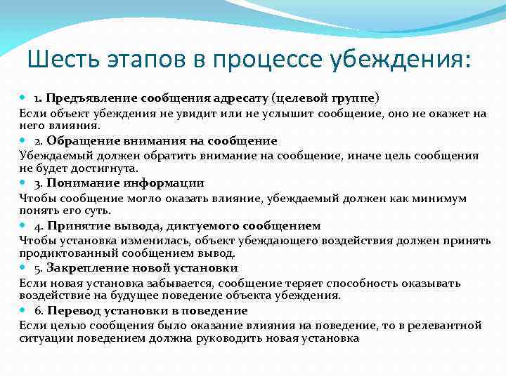 6 этапов технологии