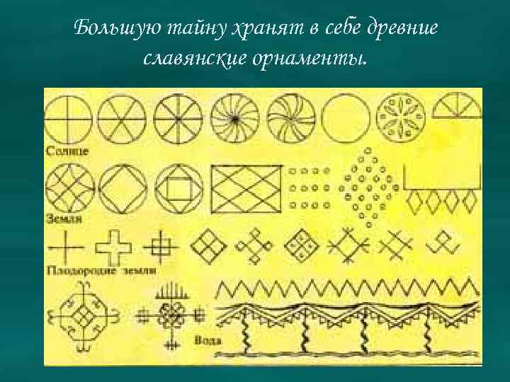 Большую тайну хранят в себе древние славянские орнаменты. 