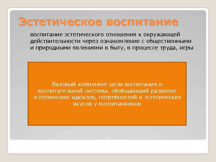 Эстетическое воспитание эстетического отношения к окружающей действительности через ознакомление с общественными и природными явлениями