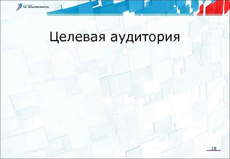 Целевая аудитория 18 