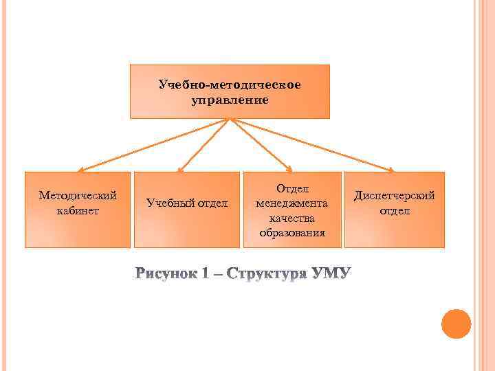 Учебно-методическое управление Методический кабинет Учебный отдел Отдел менеджмента качества образования Диспетчерский отдел 