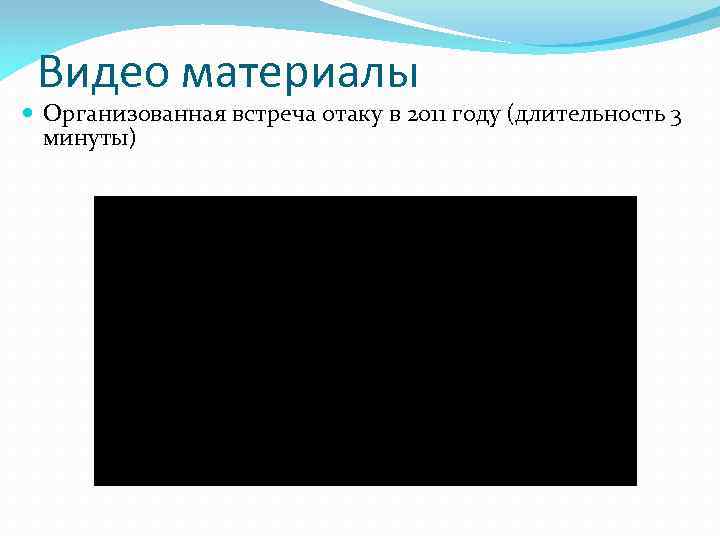 Видео материалы Организованная встреча отаку в 2011 году (длительность 3 минуты) 