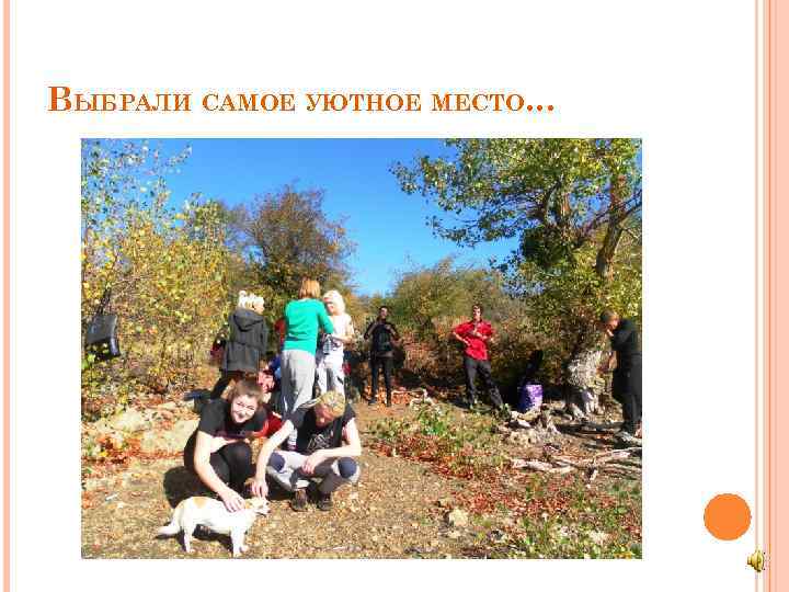 ВЫБРАЛИ САМОЕ УЮТНОЕ МЕСТО… 