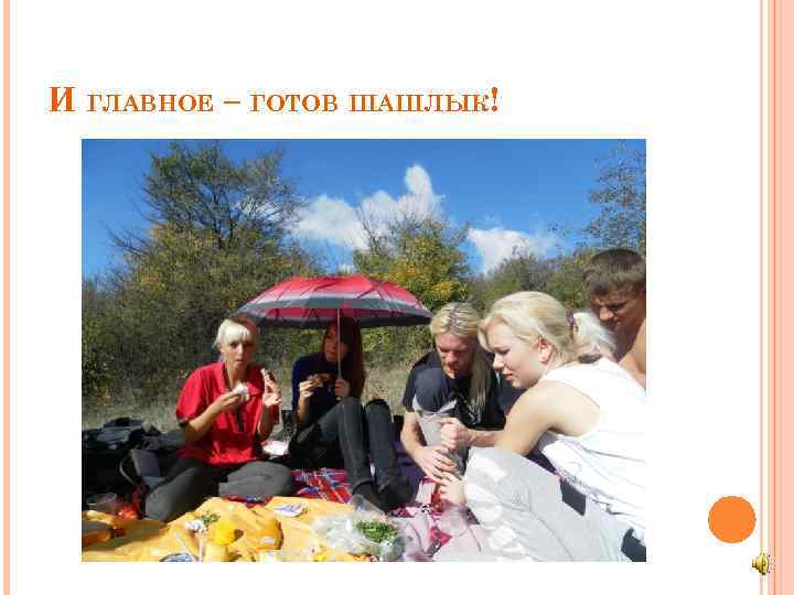 И ГЛАВНОЕ – ГОТОВ ШАШЛЫК! 