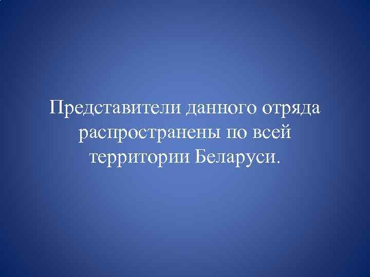 Представители данного отряда распространены по всей территории Беларуси. 