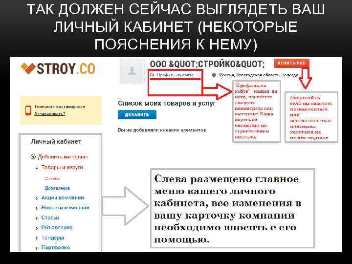 ТАК ДОЛЖЕН СЕЙЧАС ВЫГЛЯДЕТЬ ВАШ ЛИЧНЫЙ КАБИНЕТ (НЕКОТОРЫЕ ПОЯСНЕНИЯ К НЕМУ) 