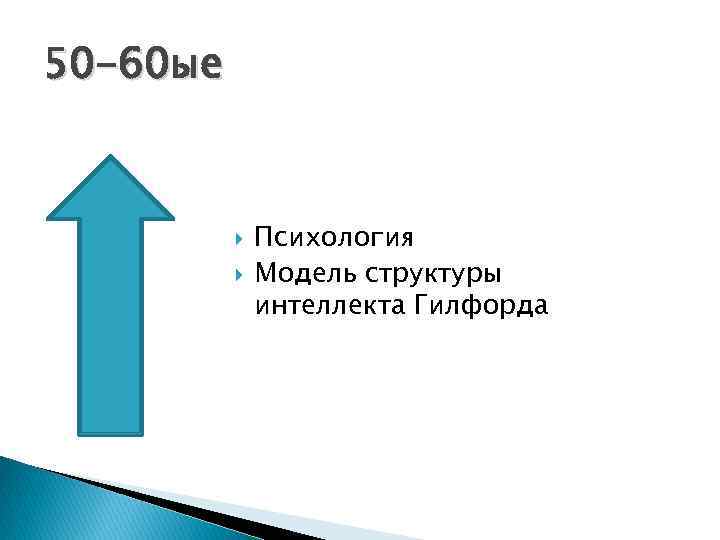 50 -60 ые Психология Модель структуры интеллекта Гилфорда 