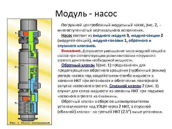 Схема установки погружного центробежного электронасоса область их применения