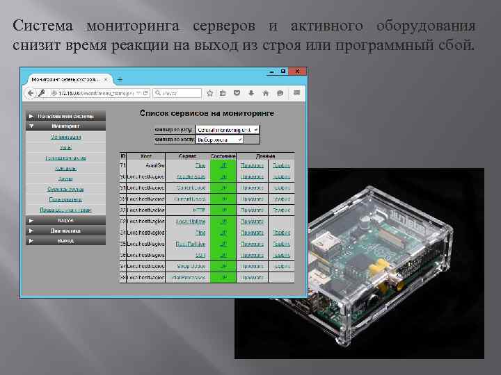 Система мониторинга серверов и активного оборудования снизит время реакции на выход из строя или
