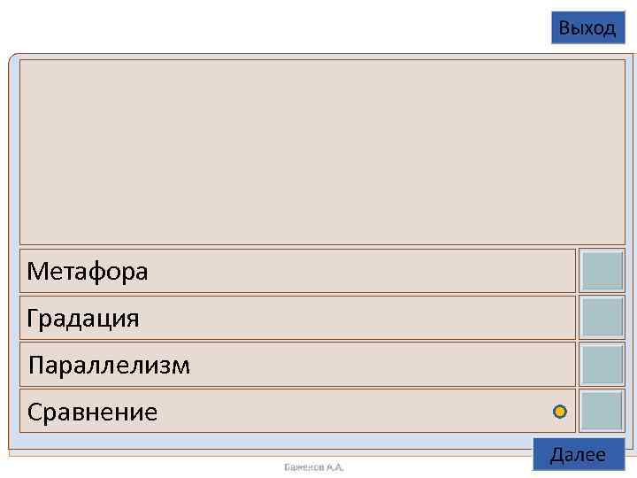  Метафора Градация Параллелизм Сравнение 