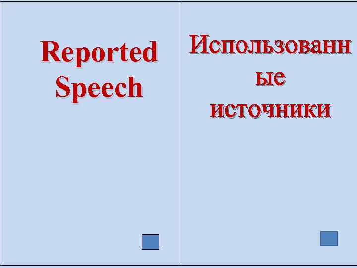 Reported Speech Использованн ые источники 