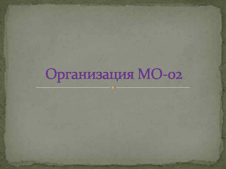 Организация МО-02 