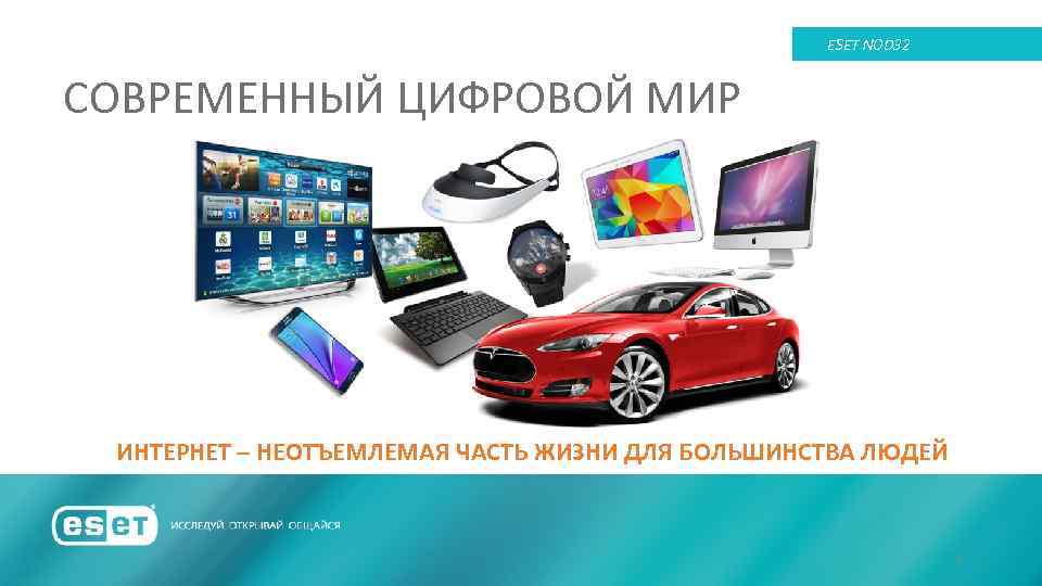 ESET NOD 32 СОВРЕМЕННЫЙ ЦИФРОВОЙ МИР ИНТЕРНЕТ – НЕОТЪЕМЛЕМАЯ ЧАСТЬ ЖИЗНИ ДЛЯ БОЛЬШИНСТВА ЛЮДЕЙ