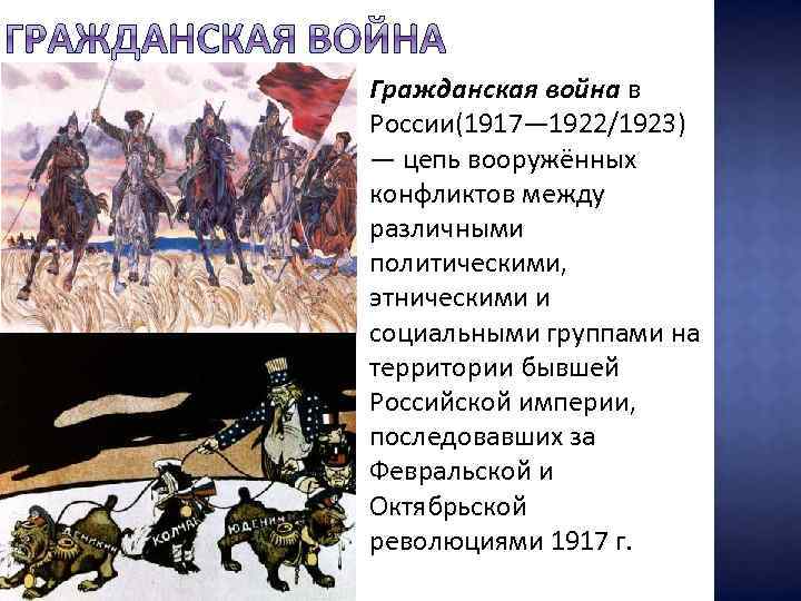 Гражданская война в россии 1917 1922 презентация 10 класс презентация