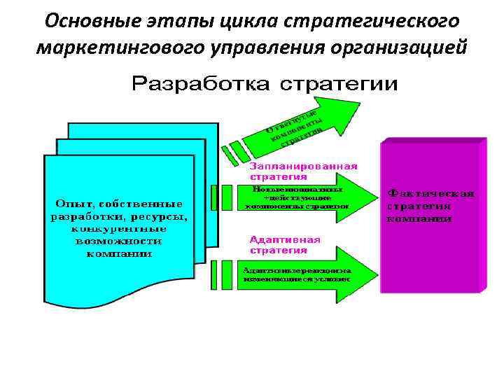 Основные этапы цикла стратегического маркетингового управления организацией 