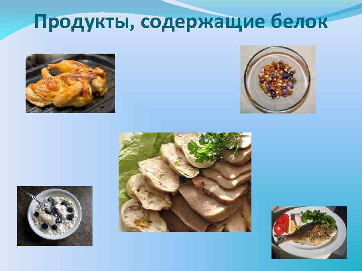 Продукты, содержащие белок 