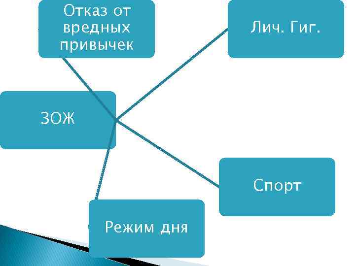 Отказ от вредных привычек Лич. Гиг. ЗОЖ Спорт Режим дня 