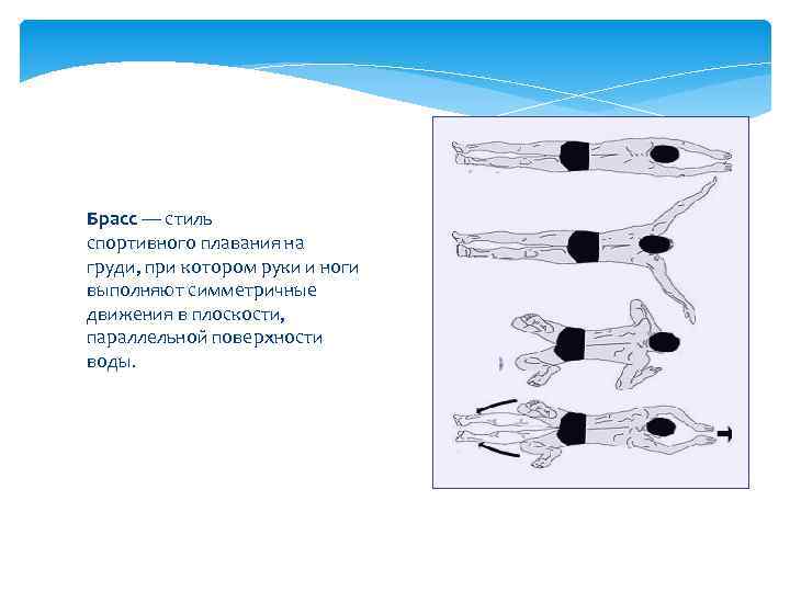 Брасс — стиль спортивного плавания на груди, при котором руки и ноги выполняют симметричные