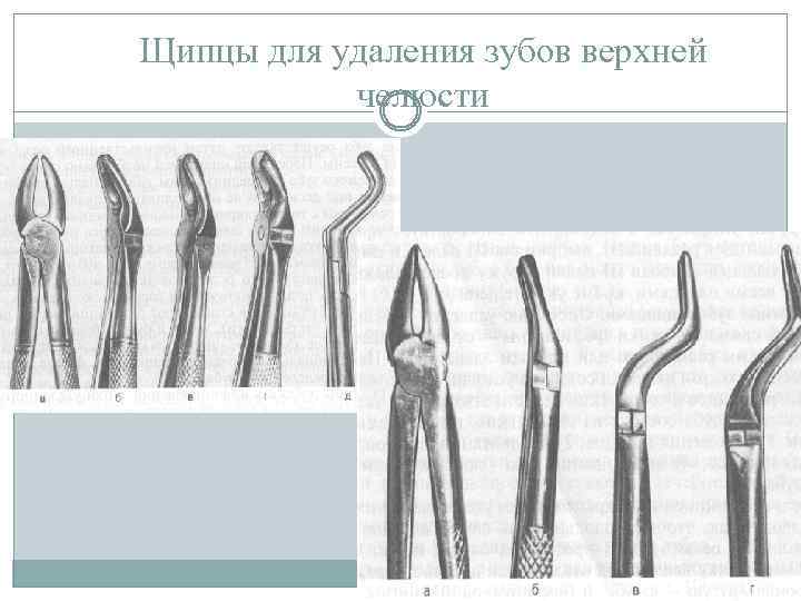 Щипцы для удаления зубов верхней челюсти 