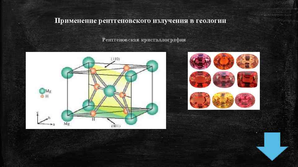 Применение рентгеновского излучения в геологии Рентгеновская кристаллография 