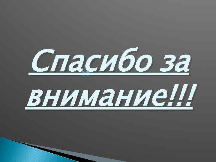 Спасибо за внимание!!! 