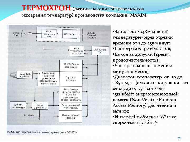 ТЕРМОХРОН (датчик-накопитель результатов измерения температур) производства компании MAXIM • Запись до 2048 значений температуры