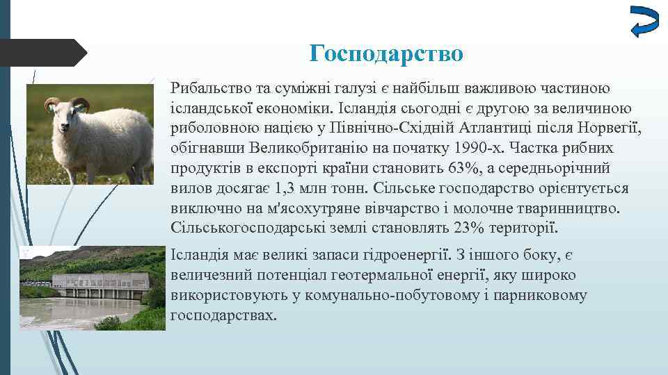 Господарство Рибальство та суміжні галузі є найбільш важливою частиною ісландської економіки. Ісландія сьогодні є