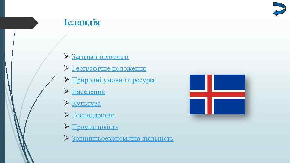 Ісландія Ø Загальні відомості Ø Географічне положення Ø Природні умови та ресурси Ø Населення