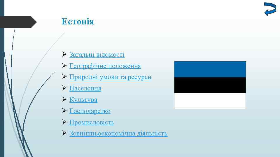 Естонія Ø Загальні відомості Ø Географічне положення Ø Природні умови та ресурси Ø Населення