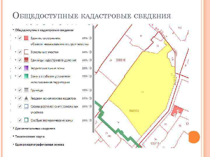 ОБЩЕДОСТУПНЫЕ КАДАСТРОВЫЕ СВЕДЕНИЯ 