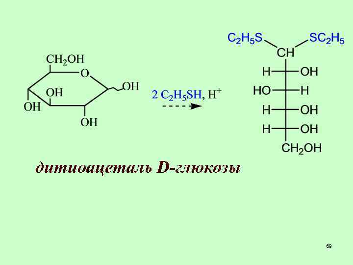 дитиоацеталь D-глюкозы 69 