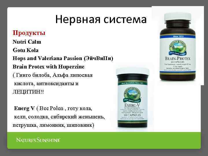 Нервная система Продукты Nutri Calm Gotu Kola Hops and Valeriana Passion (Эйч. Ви. Пи)