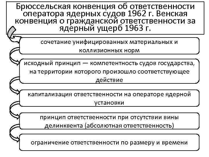 Брюссельская конвенция об ответственности оператора ядерных судов 1962 г. Венская конвенция о гражданской ответственности