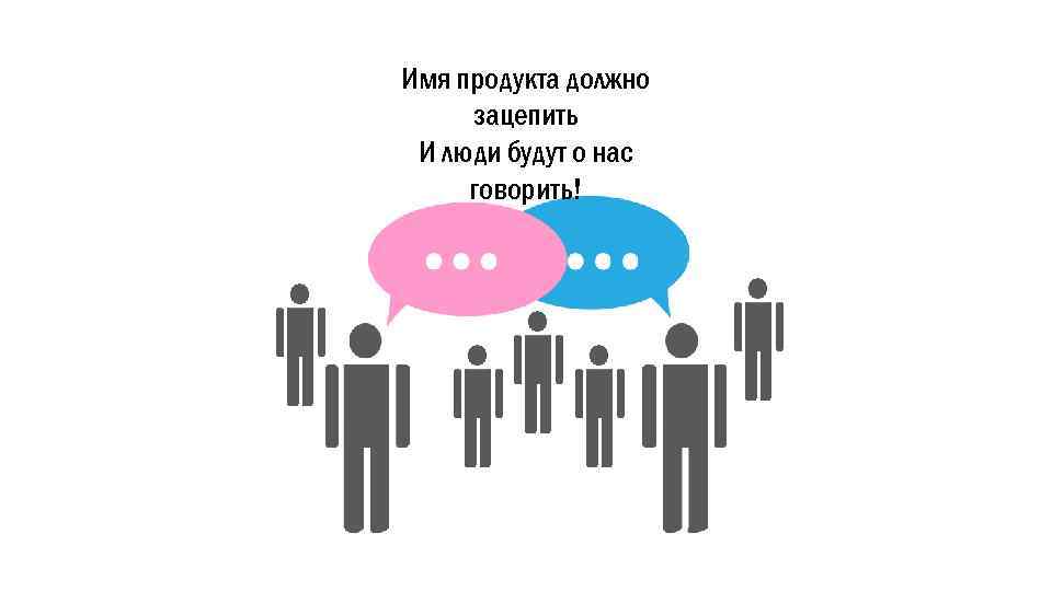 Имя продукта должно зацепить И люди будут о нас говорить! 