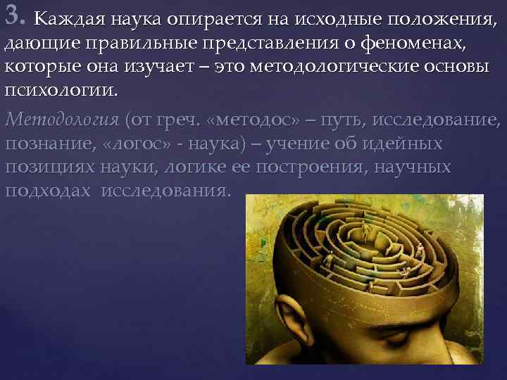 3. Каждая наука опирается на исходные положения, дающие правильные представления о феноменах, которые она