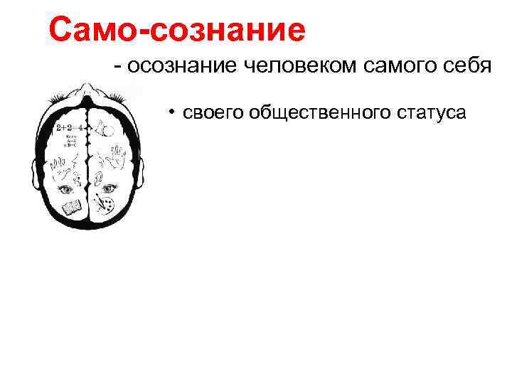 Cамо-сознание - осознание человеком самого себя • своего общественного статуса 