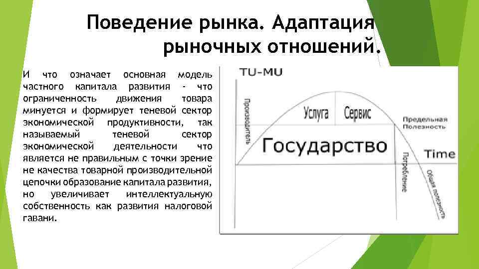 Поведение рынка. Адаптация рыночных отношений. И что означает основная модель частного капитала развития -