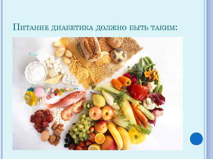 ПИТАНИЕ ДИАБЕТИКА ДОЛЖНО БЫТЬ ТАКИМ: 