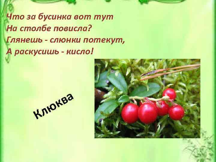 Что за бусинка вот тут На столбе повисла? Глянешь - слюнки потекут, А раскусишь